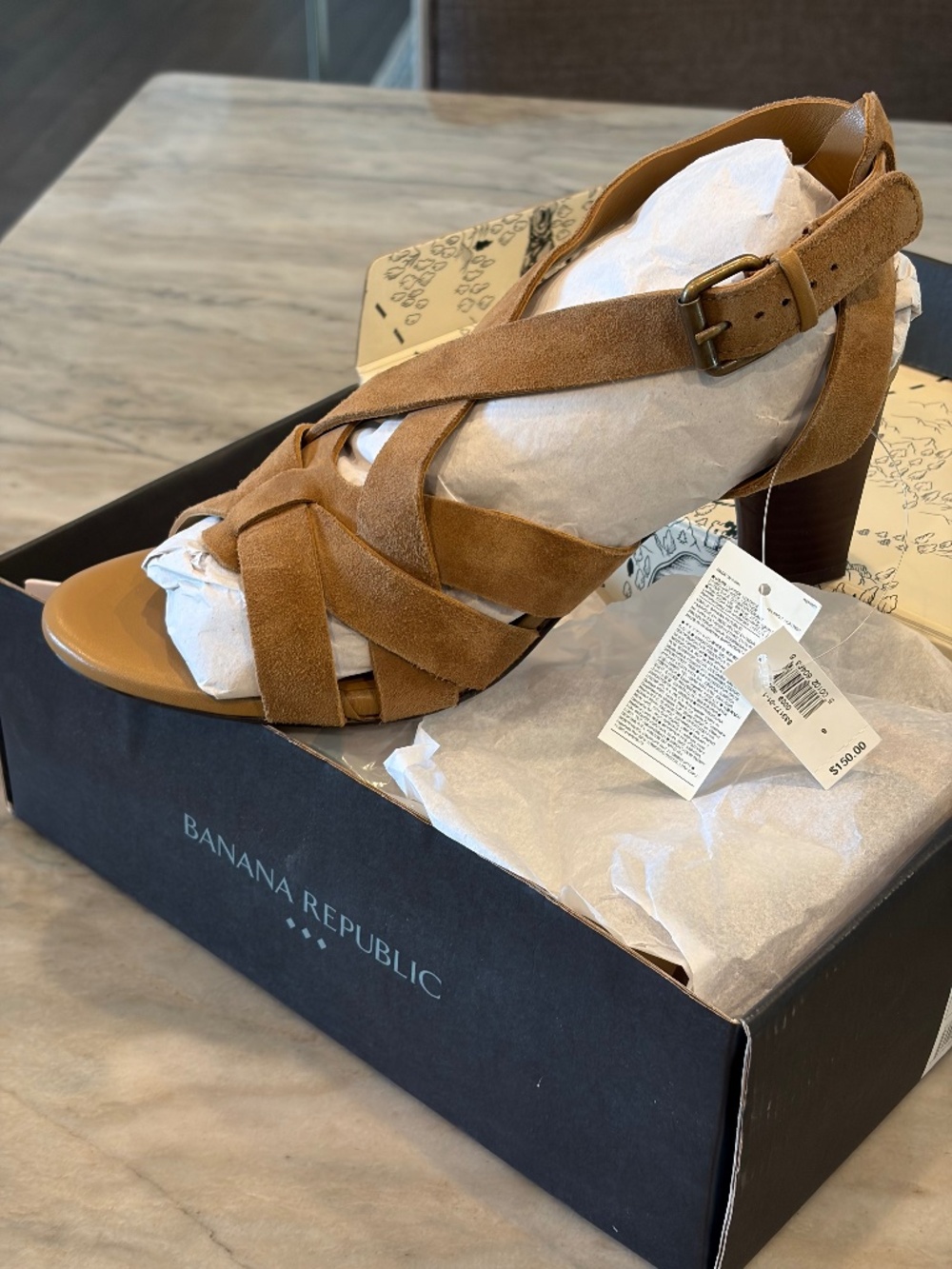 Banana Republic suede heeled sandal